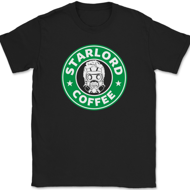 Star Lord Coffee T-Shirt Mens Tee