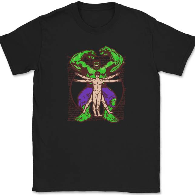 Vitruvian Hulk T-Shirt Mens Tee