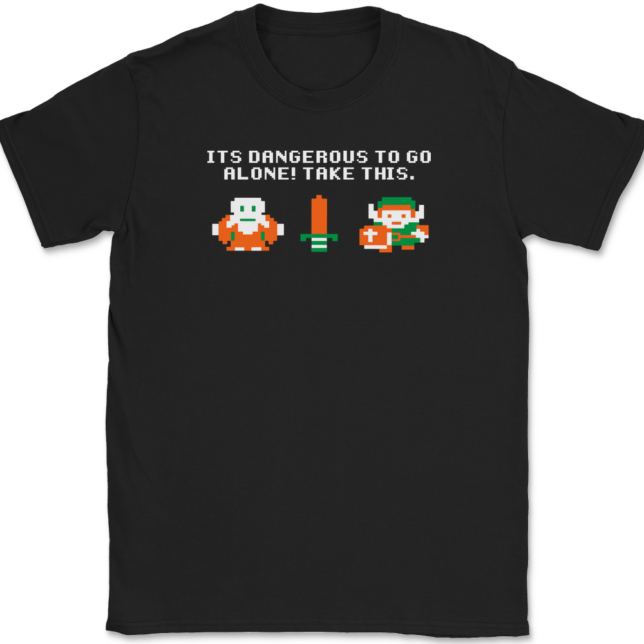 Take This It's Dangerous To Go Alone T-Shirt Mens Tee