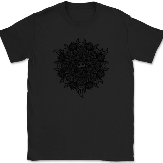 Skellington Mandala T-Shirt Mens Tee