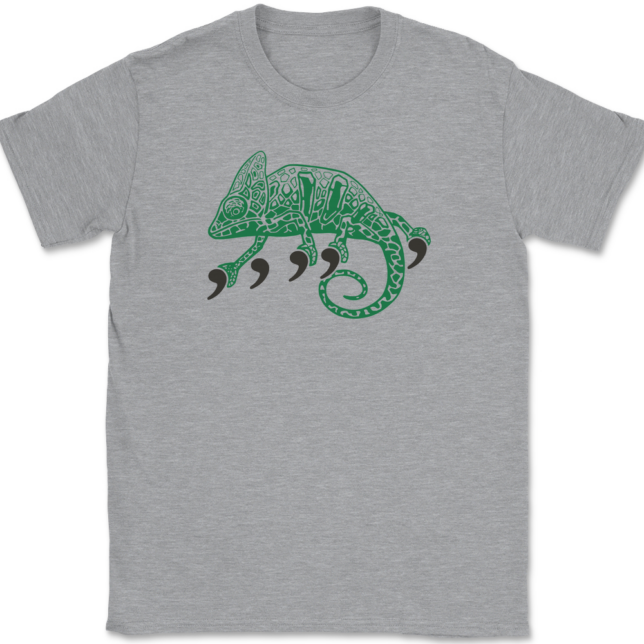 Comma Chameleon T-Shirt Mens Tee - Image 2