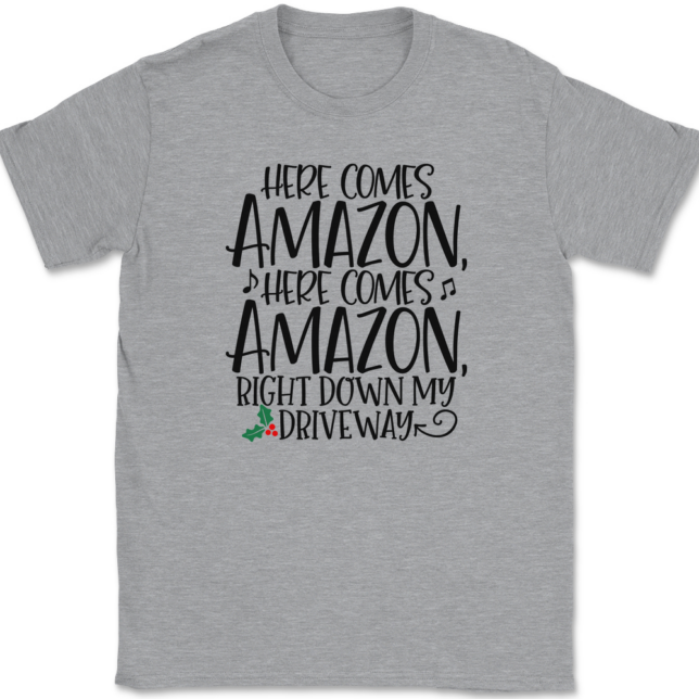 Here Comes Amazon T-Shirt Mens Tee - Image 2