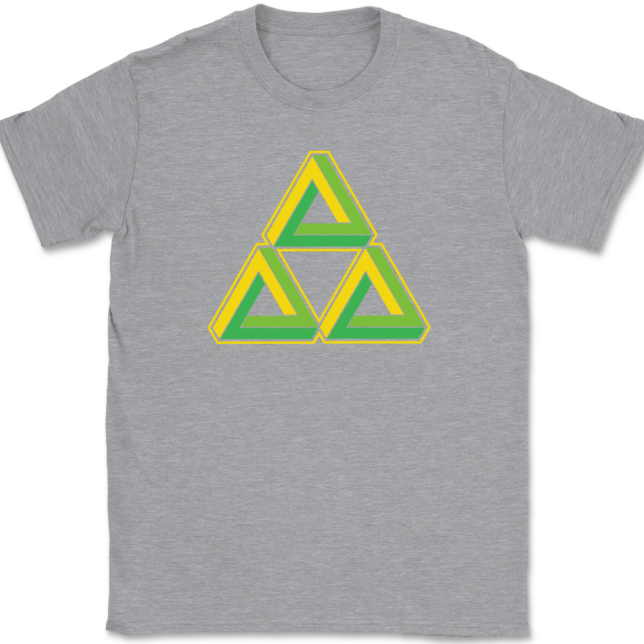 Triforce Illusion T-Shirt Mens Tee - Image 2