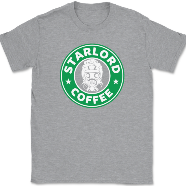 Star Lord Coffee T-Shirt Mens Tee - Image 2