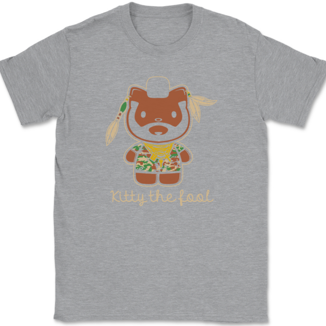 Kitty The Fool T-Shirt Mens Tee - Image 2