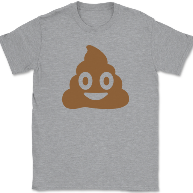 Poop Emoji T-Shirt Mens Tee - Image 2