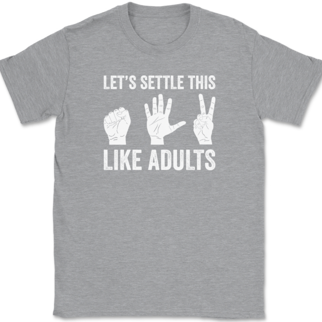 Let's Settle This Like Adults T-Shirt Mens Tee - Image 2