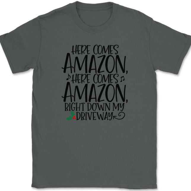 Here Comes Amazon T-Shirt Mens Tee - Image 3