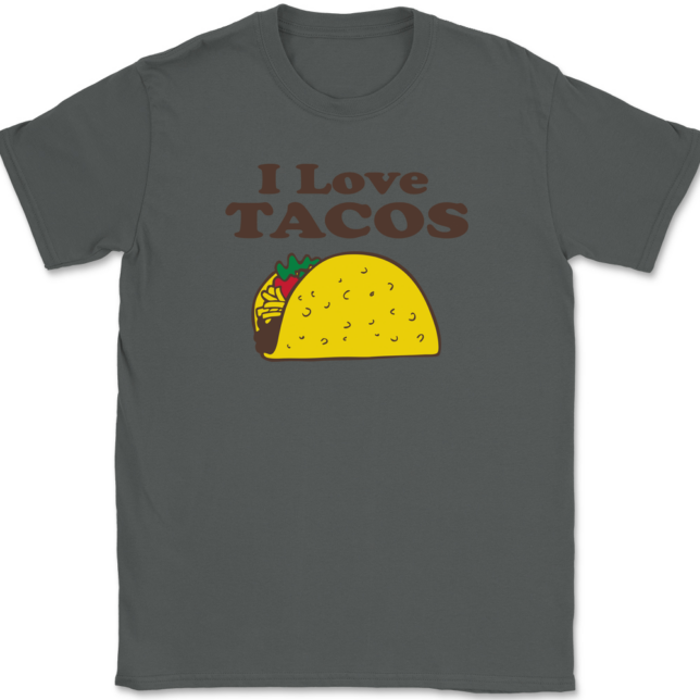 I Love Tacos T-Shirt Mens Tee - Image 3