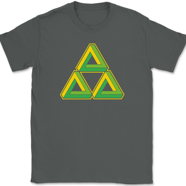 Triforce Illusion T-Shirt Mens Tee - Image 3