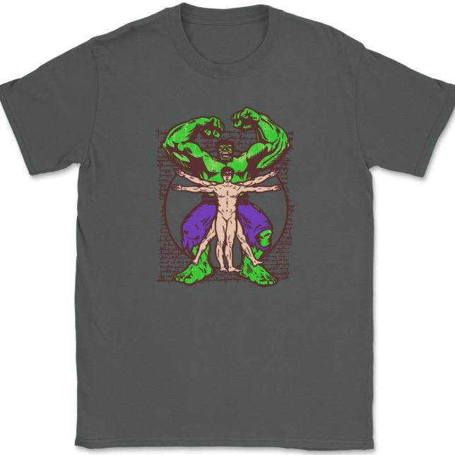 Vitruvian Hulk T-Shirt Mens Tee - Image 3