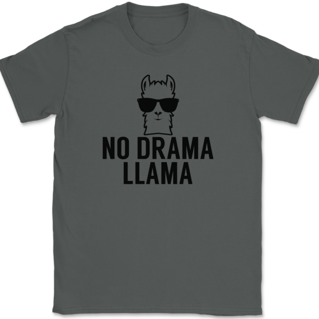 No Drama Llama T-Shirt Mens Tee - Image 3