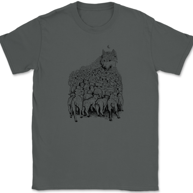 Wolf Mountain T-Shirt Mens Tee - Image 3