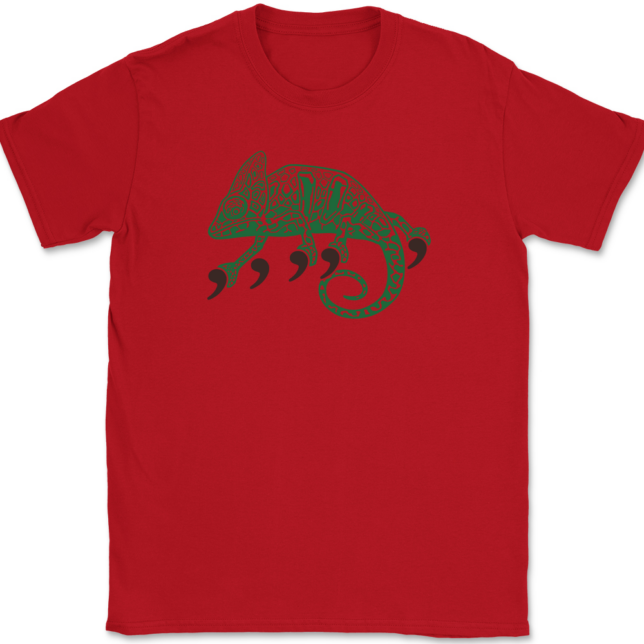 Comma Chameleon T-Shirt Mens Tee - Image 4