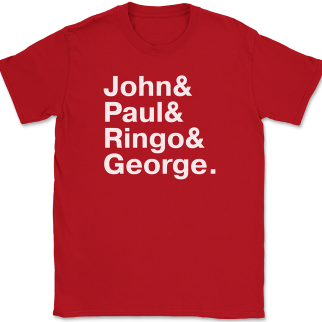 The Beatles Names T-Shirt Mens Tee - Image 4