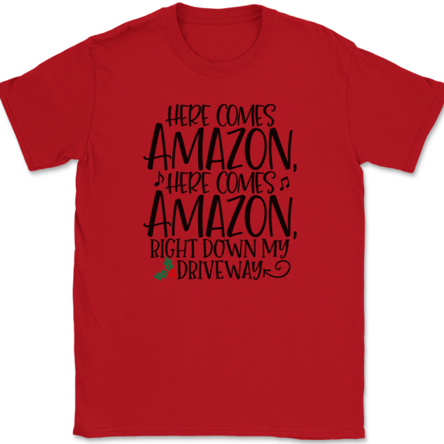 Here Comes Amazon T-Shirt Mens Tee - Image 4