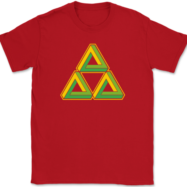 Triforce Illusion T-Shirt Mens Tee - Image 4