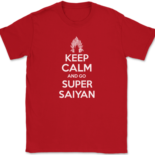 Keep Calm and Go Super Saiyan T-Shirt Mens Tee - Image 4