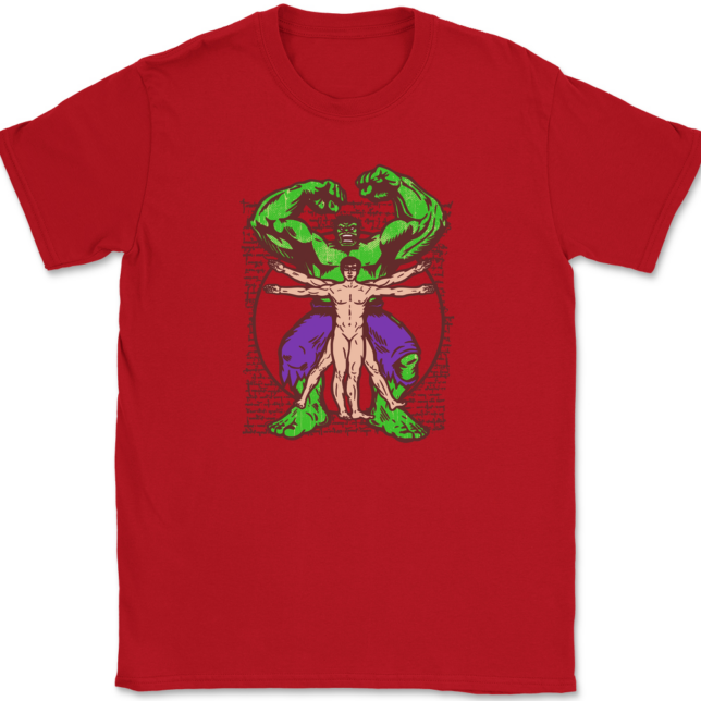 Vitruvian Hulk T-Shirt Mens Tee - Image 4