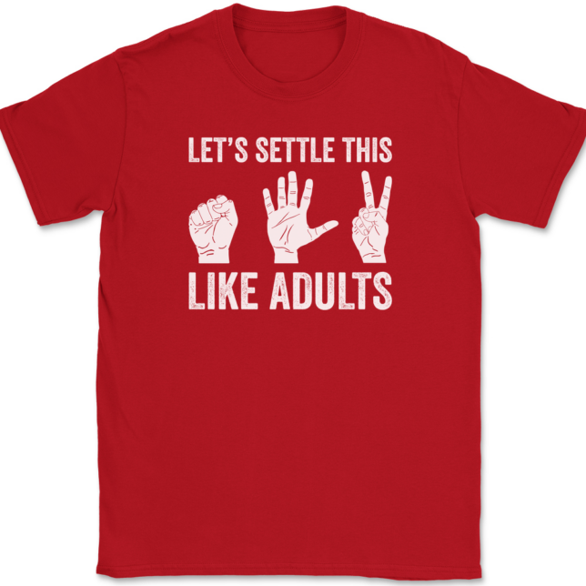 Let's Settle This Like Adults T-Shirt Mens Tee - Image 4