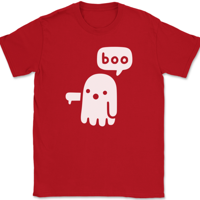 Ghost Says Boo T-Shirt Mens Tee - Image 4