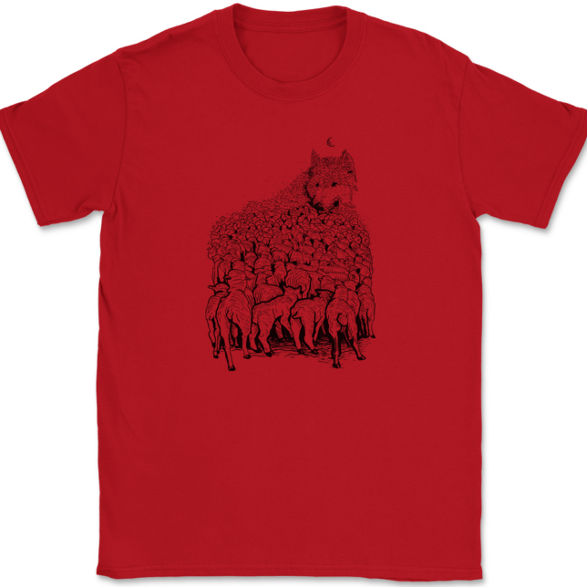 Wolf Mountain T-Shirt Mens Tee - Image 4