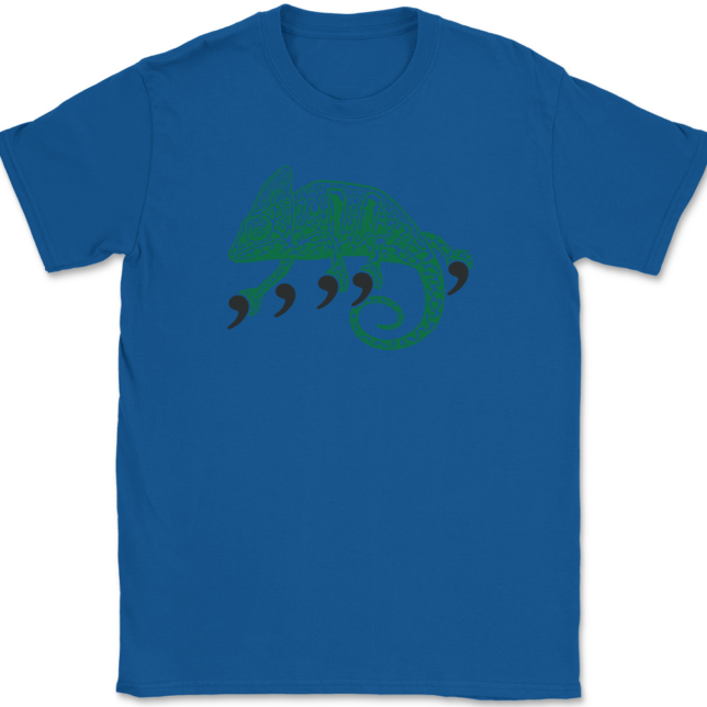 Comma Chameleon T-Shirt Mens Tee - Image 5