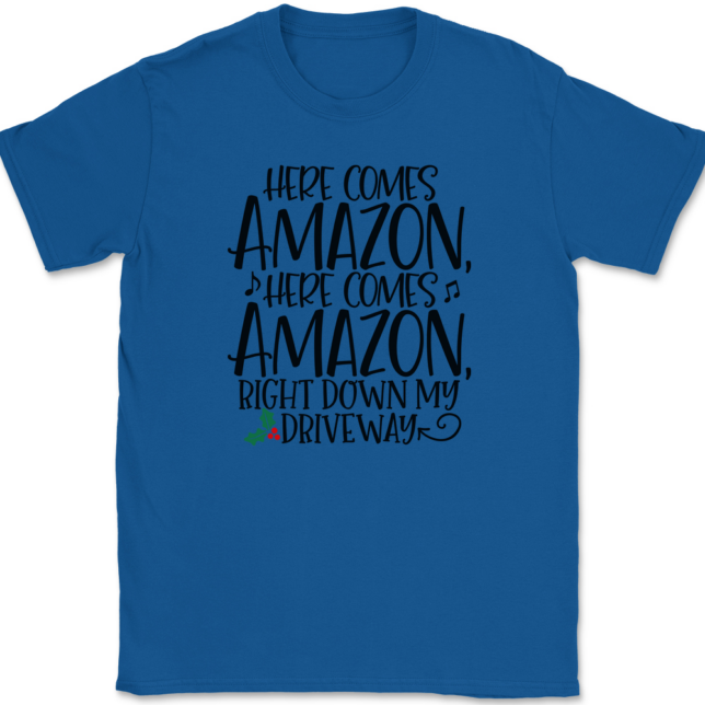 Here Comes Amazon T-Shirt Mens Tee - Image 5