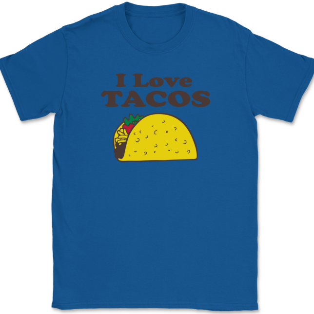 I Love Tacos T-Shirt Mens Tee - Image 5