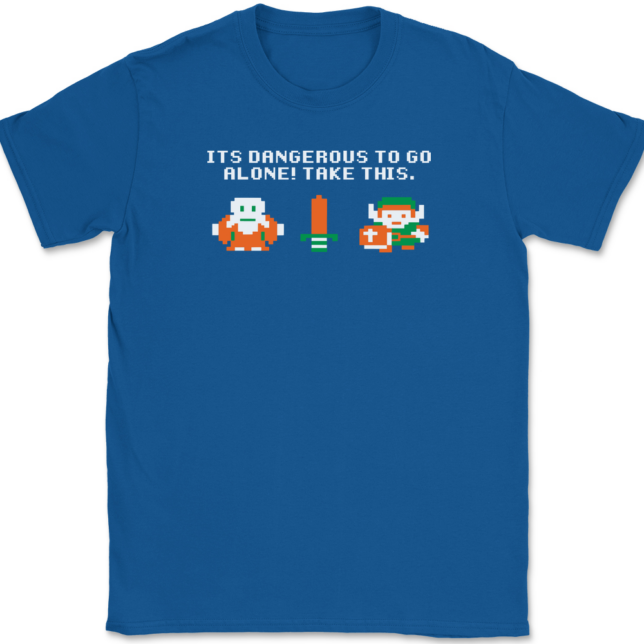 Take This It's Dangerous To Go Alone T-Shirt Mens Tee - Image 5