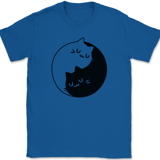 Yin Yang Cats T-Shirt Mens Tee - Image 5