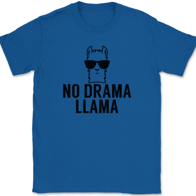 No Drama Llama T-Shirt Mens Tee - Image 5