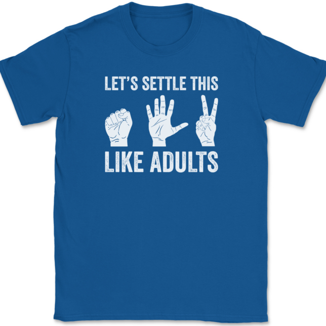 Let's Settle This Like Adults T-Shirt Mens Tee - Image 5