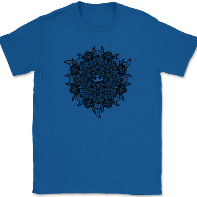 Skellington Mandala T-Shirt Mens Tee - Image 5