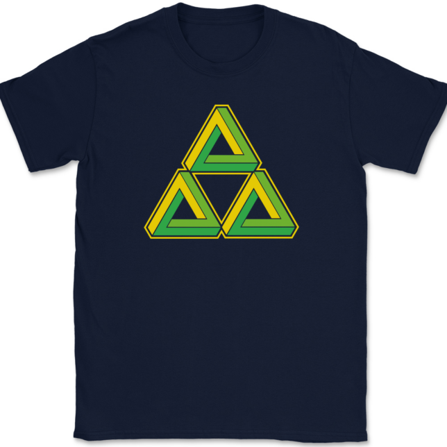 Triforce Illusion T-Shirt Mens Tee - Image 6