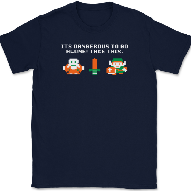 Take This It's Dangerous To Go Alone T-Shirt Mens Tee - Image 6