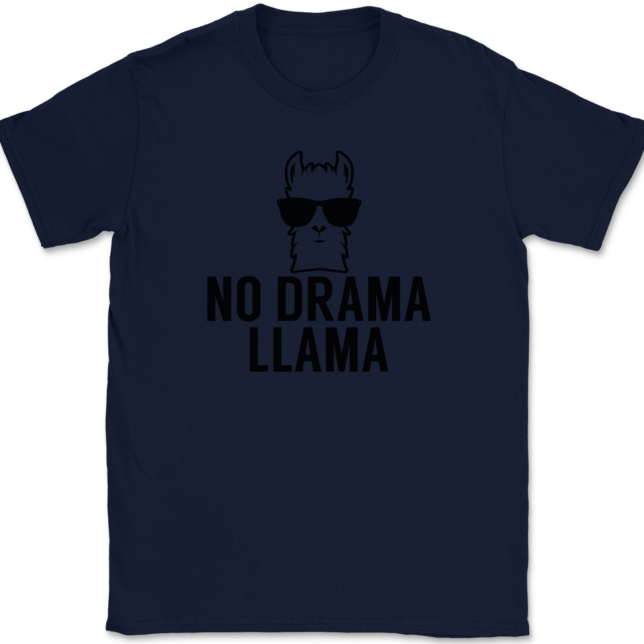 No Drama Llama T-Shirt Mens Tee - Image 6