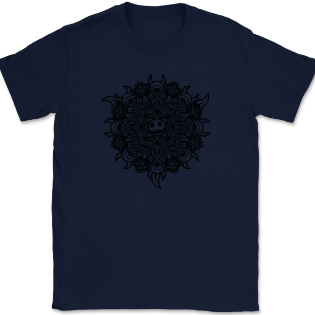 Skellington Mandala T-Shirt Mens Tee - Image 6