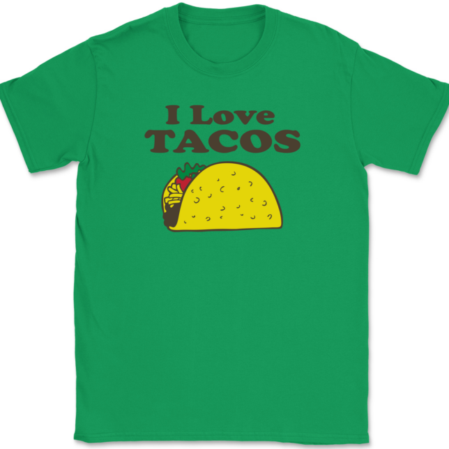 I Love Tacos T-Shirt Mens Tee - Image 7