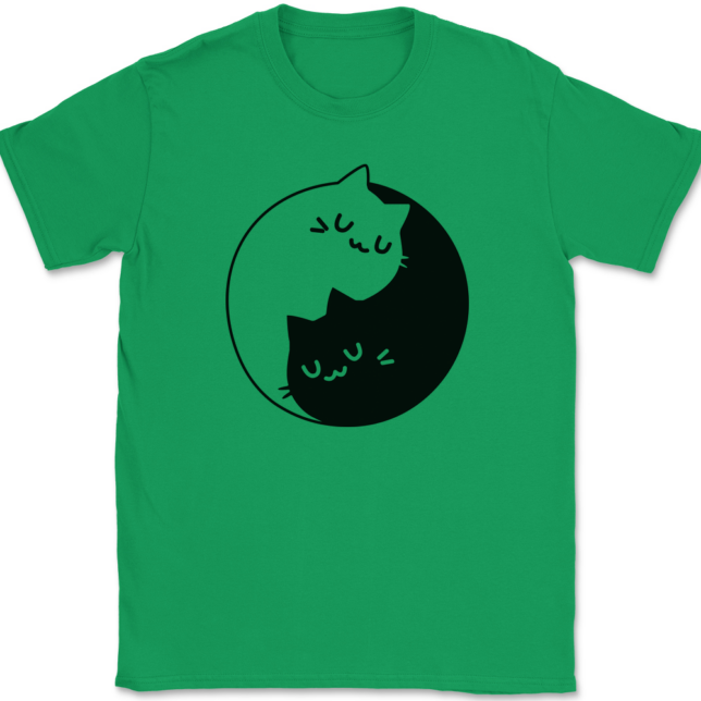 Yin Yang Cats T-Shirt Mens Tee - Image 7