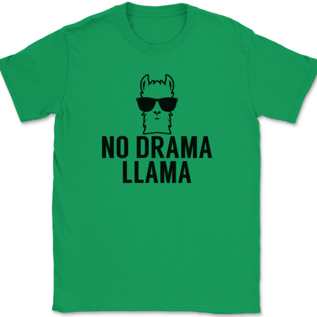 No Drama Llama T-Shirt Mens Tee - Image 7