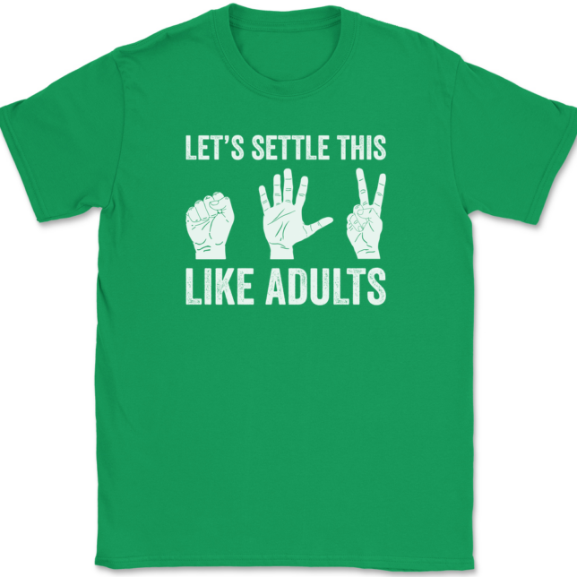 Let's Settle This Like Adults T-Shirt Mens Tee - Image 7