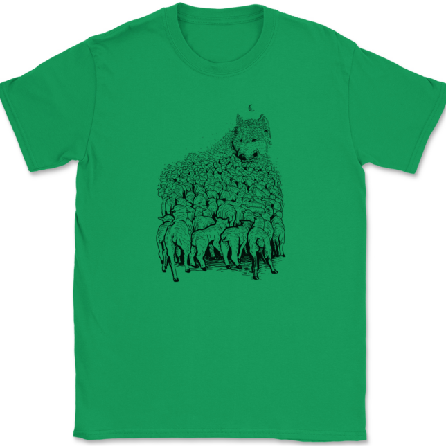 Wolf Mountain T-Shirt Mens Tee - Image 7