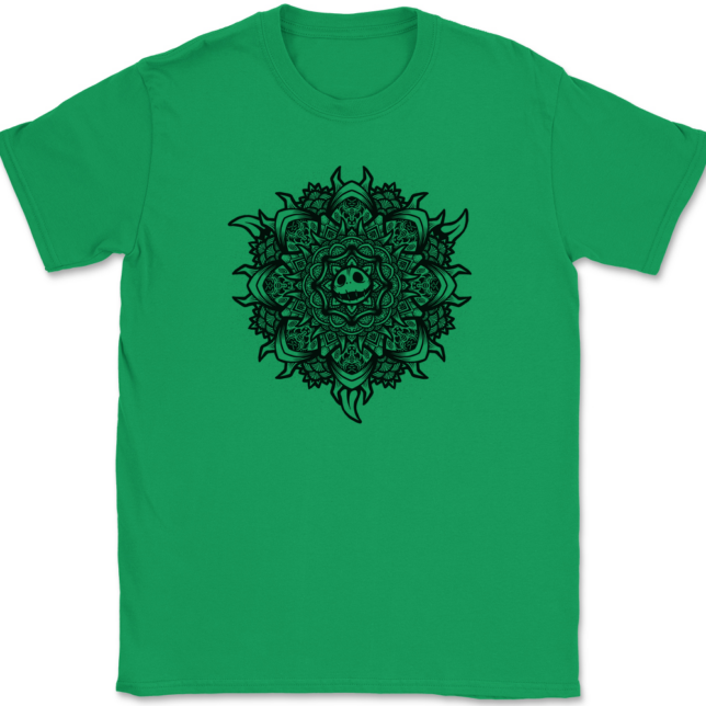 Skellington Mandala T-Shirt Mens Tee - Image 7