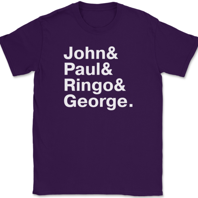 The Beatles Names T-Shirt Mens Tee - Image 8