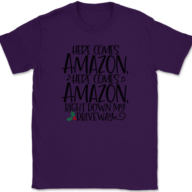 Here Comes Amazon T-Shirt Mens Tee - Image 8