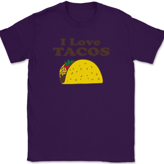 I Love Tacos T-Shirt Mens Tee - Image 8