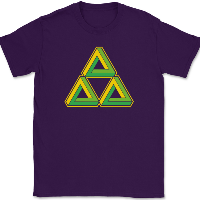 Triforce Illusion T-Shirt Mens Tee - Image 8