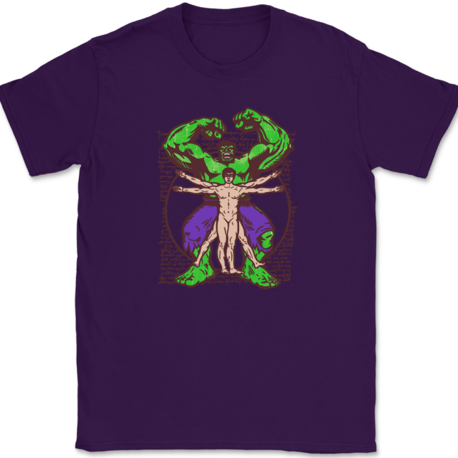 Vitruvian Hulk T-Shirt Mens Tee - Image 8