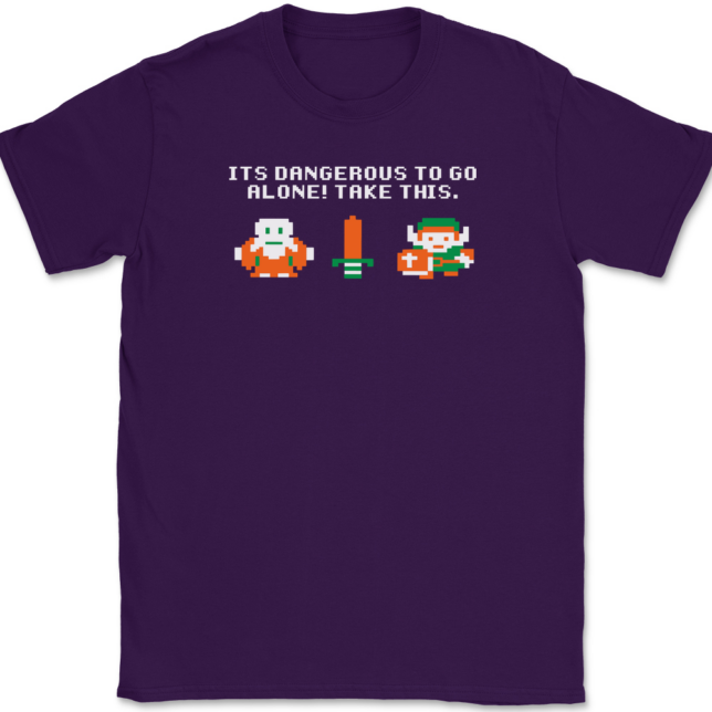 Take This It's Dangerous To Go Alone T-Shirt Mens Tee - Image 8